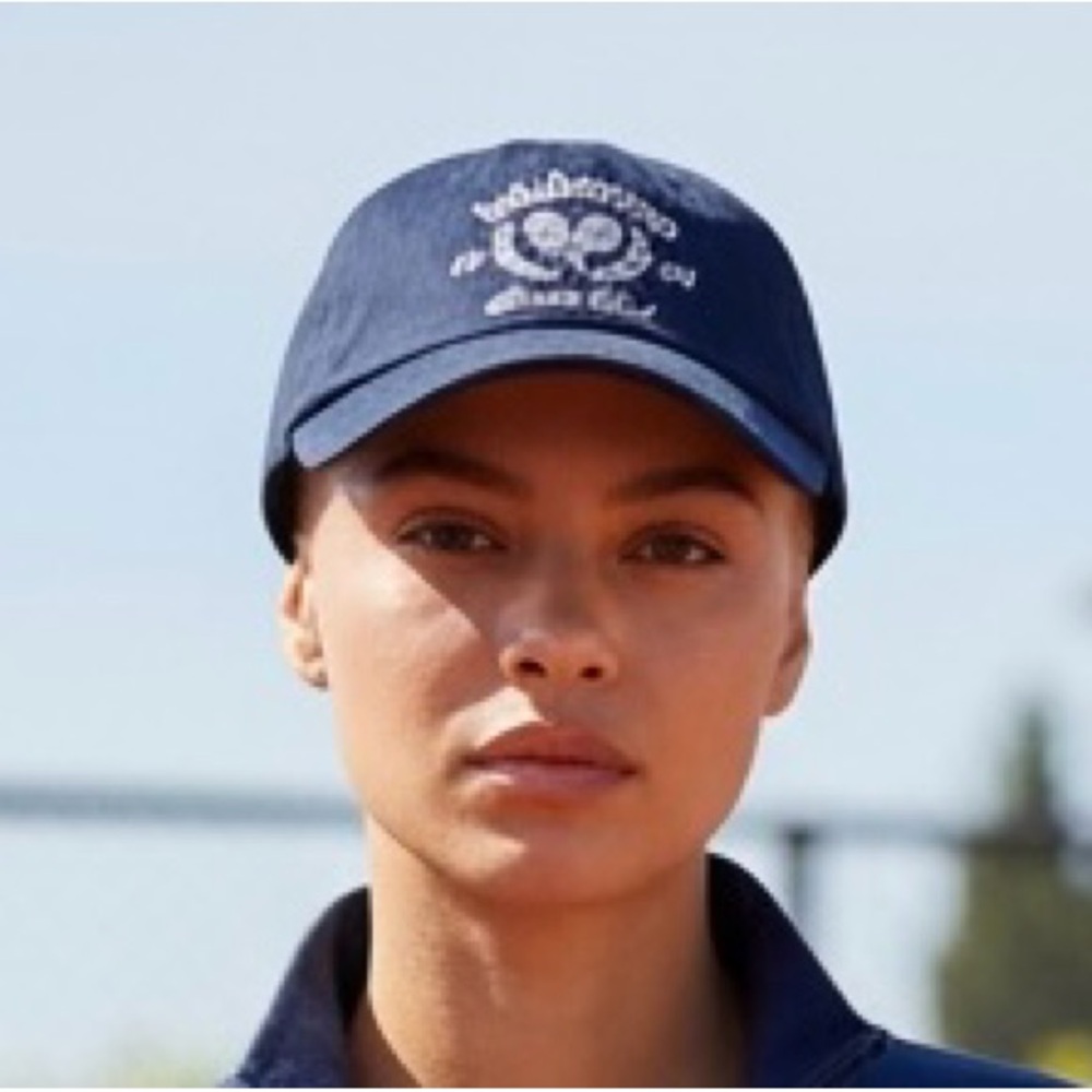 Lululemon Classic Ball Cap Navy Blue “Tennis Club”Casquette Unisex L/XL NEW
